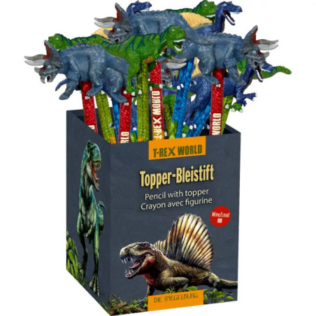 Topper-Bleistift T-Rex World, sortiert (1 Stück)