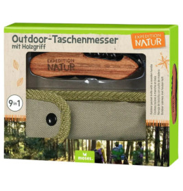 Expedition Natur Outdoor-Taschenmesser mit Holzgriff