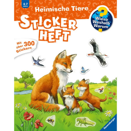 Ravenburger 32983 Wieso? Weshalb? Warum? Stickerheft: Heimische Tiere WWW-Malbuch (ab 01/06)
