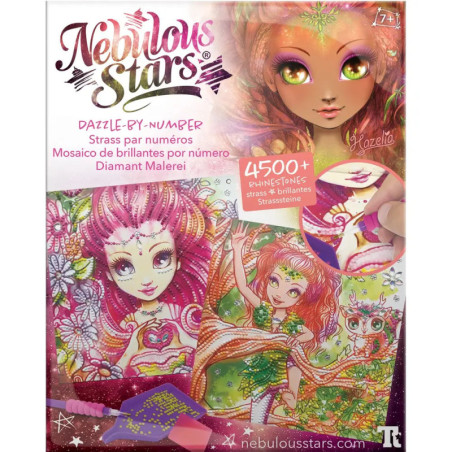 Bunte Bastelbox Nebulous Stars mit Fantasie-Mädchen, Schmuck, Blumen und über 4500 Strasssteinen. Bunte Bastelbox Nebulous Stars mit Fantasie-Mädchen, Schmuck, Blumen und über 4500 Strasssteinen.