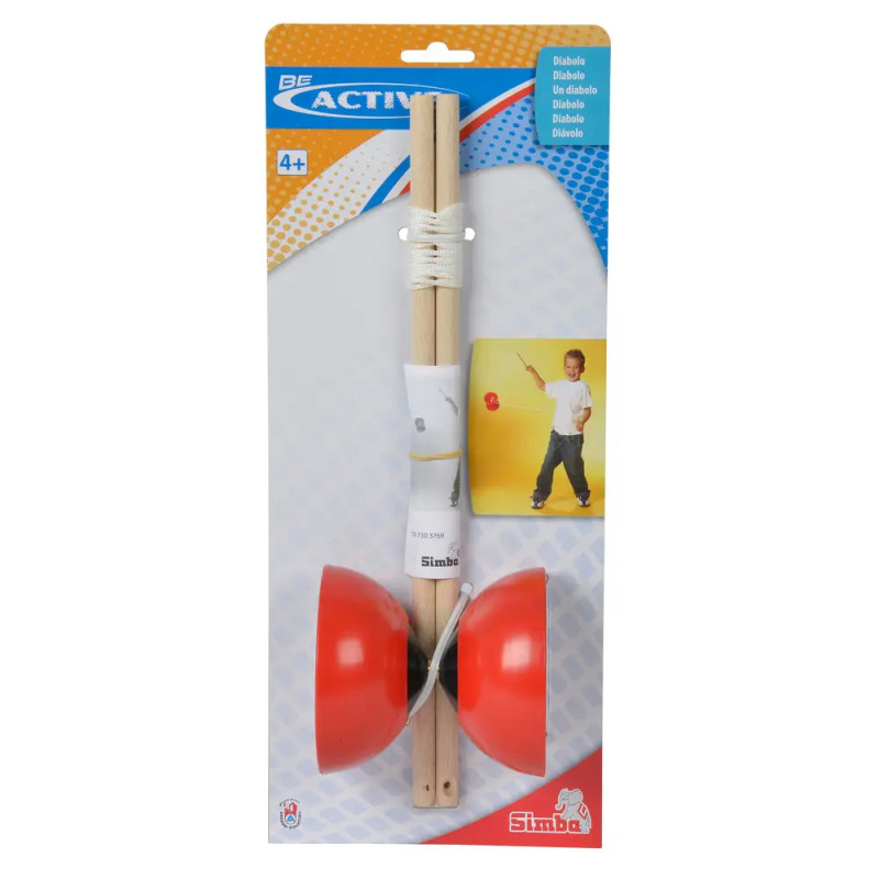 Simba Diabolo Kunststoff m. Holzstäben, 3-s. Simba Diabolo Kunststoff m. Holzstäben, 3-s.