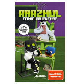 Blockartige Cartoonfiguren im Klassenraum eine sitzt am Tisch, dahinter steht eine geisterhafte Lehrkraft.