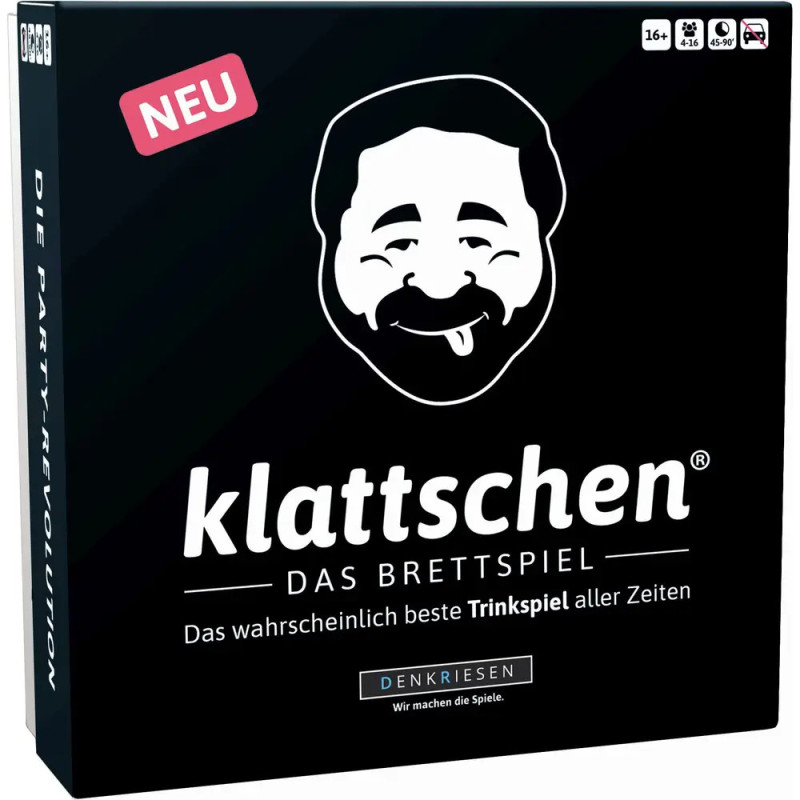 DENKRIESEN - klattschen® - Trinkspiel - DAS BRETTSPIEL - Das wahrscheinlich beste Trinkspiel aller Zeiten