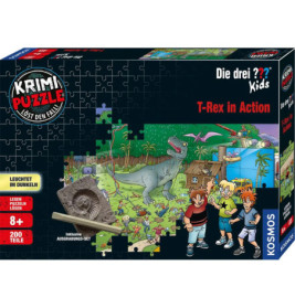 Kosmos Krimipuzzle Die drei ??? Kids 200 Teile / T-Rex in Action