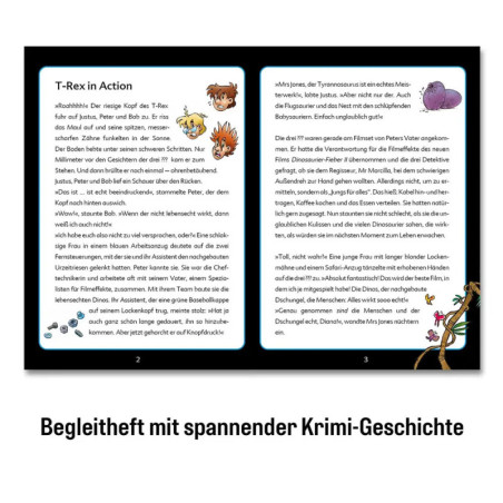 Kosmos Krimipuzzle Die drei ??? Kids 200 Teile / T-Rex in Action