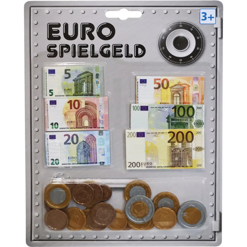 Toy Fun Eurocash Scheine und Münzen