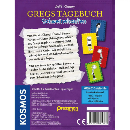 Kosmos Kartenspiel Gregs Tagebuch - Schweinehaufen Kosmos Kartenspiel Gregs Tagebuch - Schweinehaufen