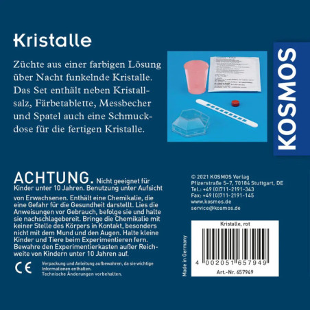 Kosmos Rote Kristalle selbst züchten