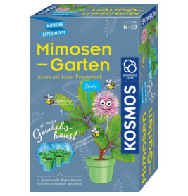 Box des Mimosen-Garten Pflanzen-Experimentierkastens für Kinder von 6-10 mit gezeichneter Mimose.