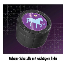 Kosmos Krimipuzzle Die drei !!! 200 Teile / Skandal auf dem Reitturnier