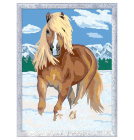 Ravenburger 28780 Malen nach Zahlen Haflinger im Schnee Malen nach Zahlen Serie Pferd