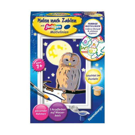 Ravenburger 28772 Malen nach Zahlen Nachteule Malen nach Zahlen Serie F