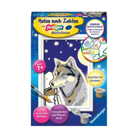 Ravenburger 28773 Malen nach Zahlen Wolfsportrait Malen nach Zahlen Serie F