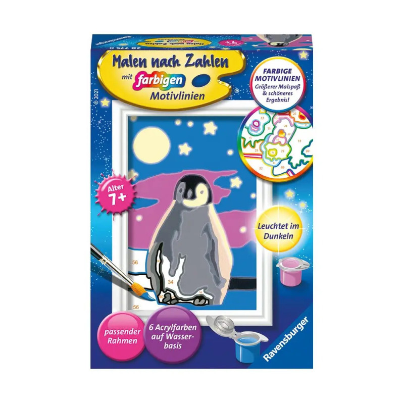 Ravenburger 28775 Malen nach Zahlen Kleiner Pinguin Malen nach Zahlen Serie F