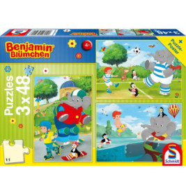 Schmidt Spiele 56401 Benj.Bl. Sport und Spiel mit Töröö, 3x48 Teile