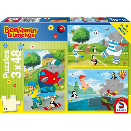 Schmidt Spiele 56401 Benj.Bl. Sport und Spiel mit Töröö, 3x48 Teile Schmidt Spiele 56401 Benj.Bl. Sport und Spiel mit Töröö, 3x48 Teile