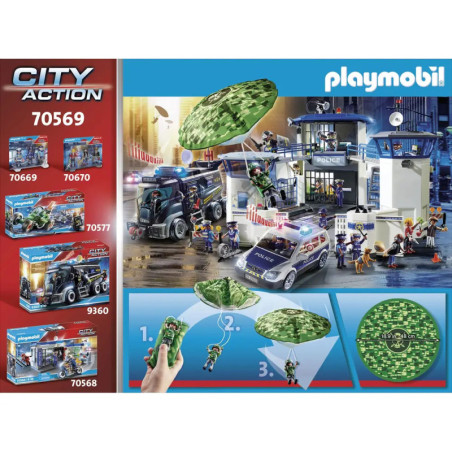 Playmobil 70569 Polizei-Hubschrauber: Fallschirm-Verfolgung