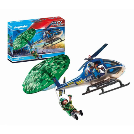 Playmobil 70569 Polizei-Hubschrauber: Fallschirm-Verfolgung