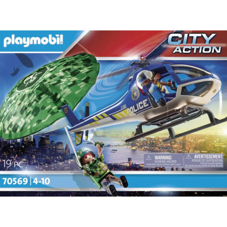 Playmobil 70569 Polizei-Hubschrauber: Fallschirm-Verfolgung