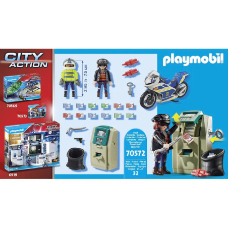 Playmobil 70572 Polizei-Motorrad: Verfolgung des Geldräubers