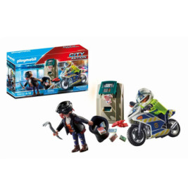 Playmobil 70572 Polizei-Motorrad: Verfolgung des Geldräubers