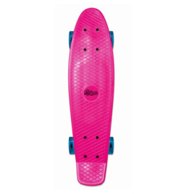 NoRules Skateboard ABEC 5 Fun pink, mit Leuchtrollen