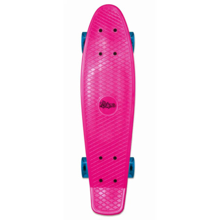 NoRules Skateboard ABEC 5 Fun pink, mit Leuchtrollen