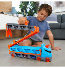 Mattel GVG37 Hot Wheels 2-in-1 Rennbahn Transporter
