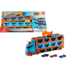 Mattel GVG37 Hot Wheels 2-in-1 Rennbahn Transporter