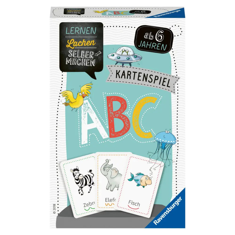 Ravenburger 80347 Lernen Lachen Selbermachen: Kartenspiel ABC Spielen und Lernen