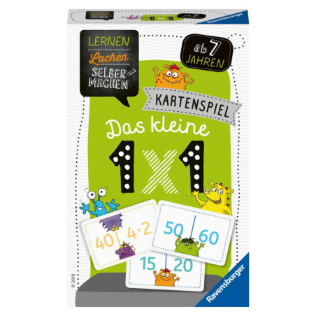 Ravenburger 80350 Lernen Lachen Selbermachen: Kartenspiel Das kleine 1 x 1 Spielen und Lernen