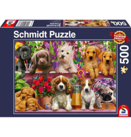 Schmidt Spiele 58973 Puzzle 500T Hunde im Regal