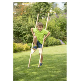 Outdoor active Stelzen aus Holz, Länge 150 cm, verstellbar