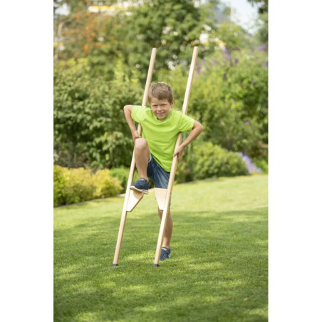 Outdoor active Stelzen aus Holz, Länge 150 cm, verstellbar