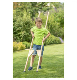 Outdoor active Stelzen aus Holz, Länge 150 cm, verstellbar