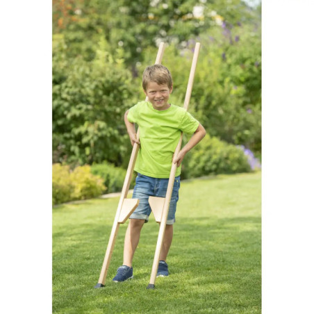 Outdoor active Stelzen aus Holz, Länge 150 cm, verstellbar