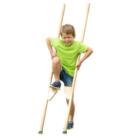 Outdoor active Stelzen aus Holz, Länge 150 cm, verstellbar
