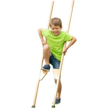 Outdoor active Stelzen aus Holz, Länge 150 cm, verstellbar