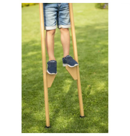 Outdoor active Stelzen aus Holz, Länge 150 cm, verstellbar