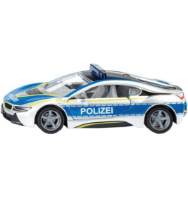 Spielzeug-Sportwagen mit Polizei-Aufschrift, gestaltet wie ein deutsches Polizeiauto.