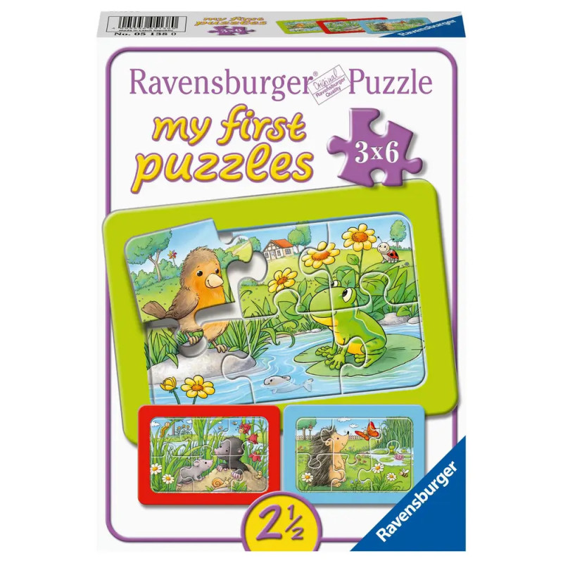 Ravensburger My First Puzzles: Schachtel mit Tierpuzzle-Illustrationen für Kinder ab 2½ Jahren. Ravensburger My First Puzzles: Schachtel mit Tierpuzzle-Illustrationen für Kinder ab 2½ Jahren.