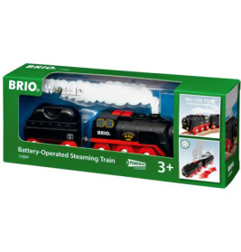Ravenburger 63388400 BRIO Batterie-Dampflok mit Wassertank RW Trains