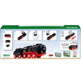 Ravenburger 63388400 BRIO Batterie-Dampflok mit Wassertank RW Trains