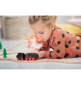 Ravenburger 63388400 BRIO Batterie-Dampflok mit Wassertank RW Trains