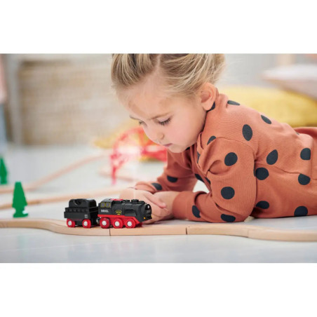 Ravenburger 63388400 BRIO Batterie-Dampflok mit Wassertank RW Trains