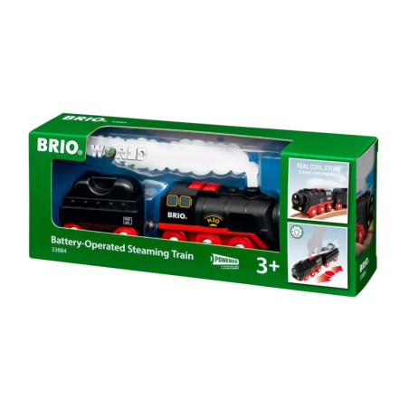 Ravenburger 63388400 BRIO Batterie-Dampflok mit Wassertank RW Trains