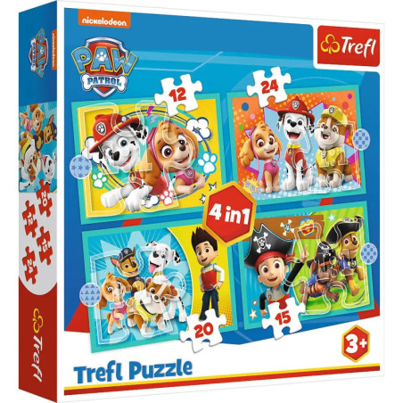 4 in 1 Puzzle – Paw Patrol 12, 15, 20, 24 Teile