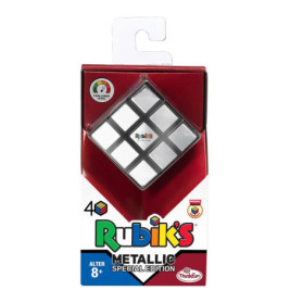Rubiks Metallic Special Edition im Karton, empfohlen ab 8 Jahren.