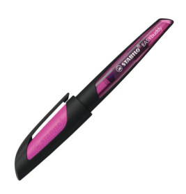 Schulfüller mit Anfänger-Feder A - STABILO EASYbuddy in schwarz/magenta - Schreibfarbe blau (löschbar) - Einzelstift -