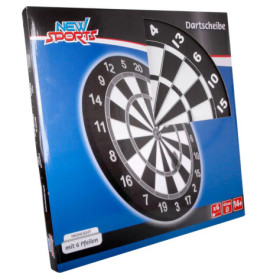 New Sports Kork Dartboard inklusive 6 Pfeilen